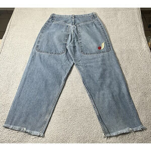 JNCO Jeans Mens 36 Blue Denim SPY Made USA Wide Leg Baggy Y2K Hip Hop Skater